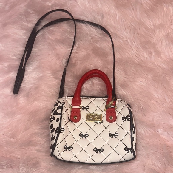 Betsey Johnson leather bag with bows and cheetah print. - Picture 1 of 2
